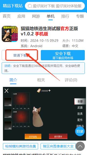 猫猫地铁逃生测试服官方正版